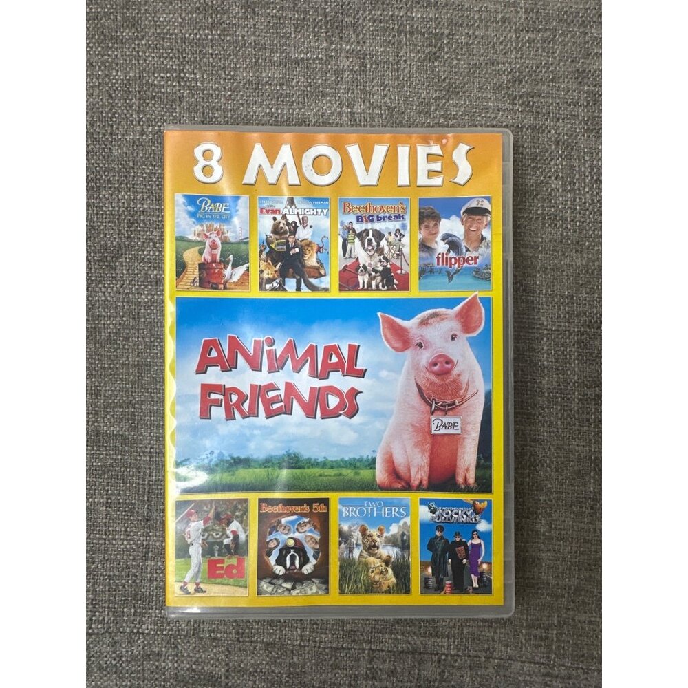 8 Movie DVD Collection Animal Friends Features Babe Evan Almighty Flipper & More